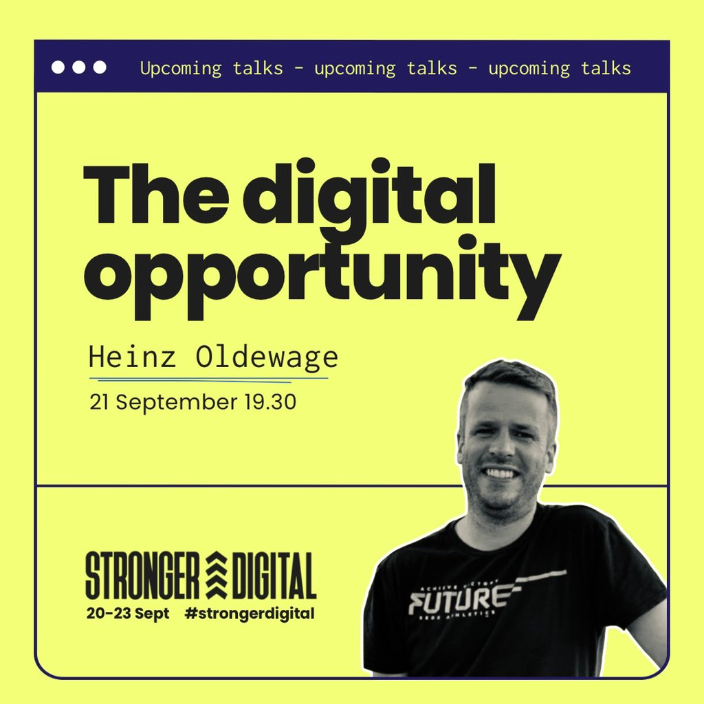 strongernetwork's tweet photo. 🚀 These sessions still to come tonight on Day 2/4 of #strongerdigital ▶️▶️ Register free here: https://t.co/UCJm49kNZe https://t.co/pvmlrWN1y9