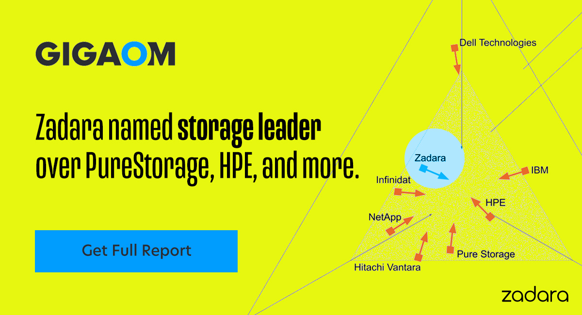 Zadara's tweet photo. Zadara Takes Lead Over Pure Storage, NetApp, and IBM in GigaOm’s latest Storage-as-a-Service Sonar Report - don't wait, read it now
https://t.co/OpX9zeRkPp
#STaSS #storage #cloudstorage #datastorage #edgecloud https://t.co/Rg4oVcxjad