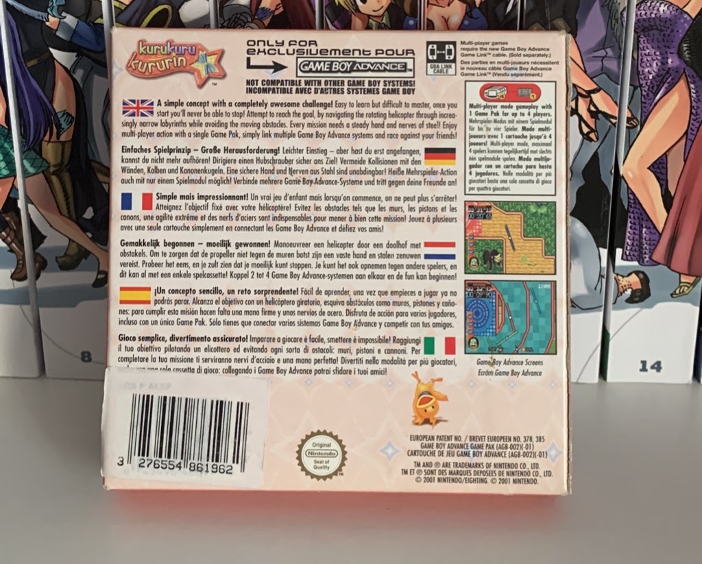 micka25gaming's tweet photo. On parle de #gba sur #ogretro.

Kurukuru kururin est un jeu de type puzzle. 
Pressé par le temps vous allez devoir guider une barre de taille variable au travers de niveau tortueux et piégés.

Les niveaux sont funs et le gameplay se renouvel sans cesse. 

J’adore !
#RETROGAMING https://t.co/bjjPs6hv7K