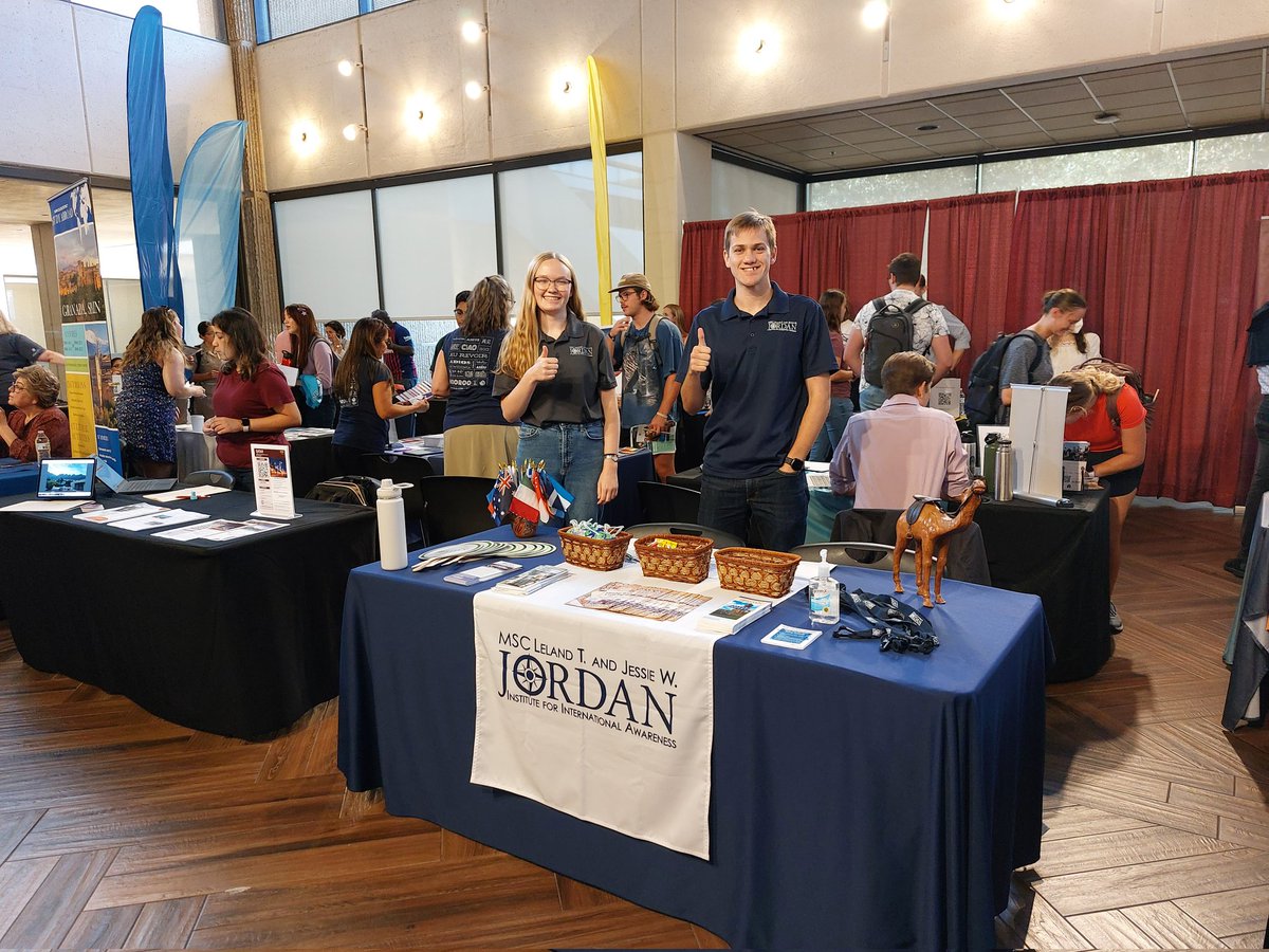 MSCLTJordan's tweet photo. Come see us at the Education Abroad World Fair in Rudder Exhbit Hall! Find out about ALL the Fantastic opportunities to #TRAVELABROAD @TAMU https://t.co/bDU3GYAiZX