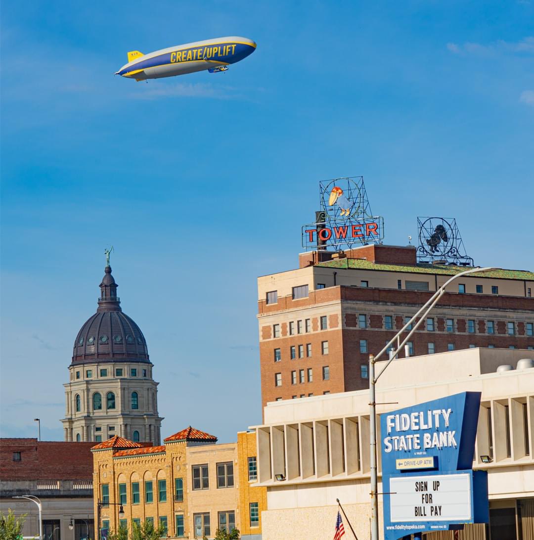 createuplift's tweet image. A Topeka icon since 2013 (cc @GoodyearBlimp)