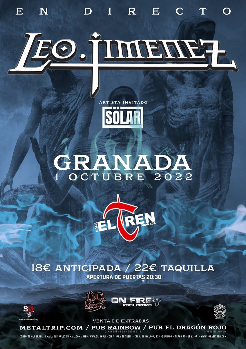 KornerMetal's tweet image. LEO JIMÉNEZ actuará en Sevilla y Granada

bit.ly/3LAoAEg

@LeoJimenezMetal @SolarRock