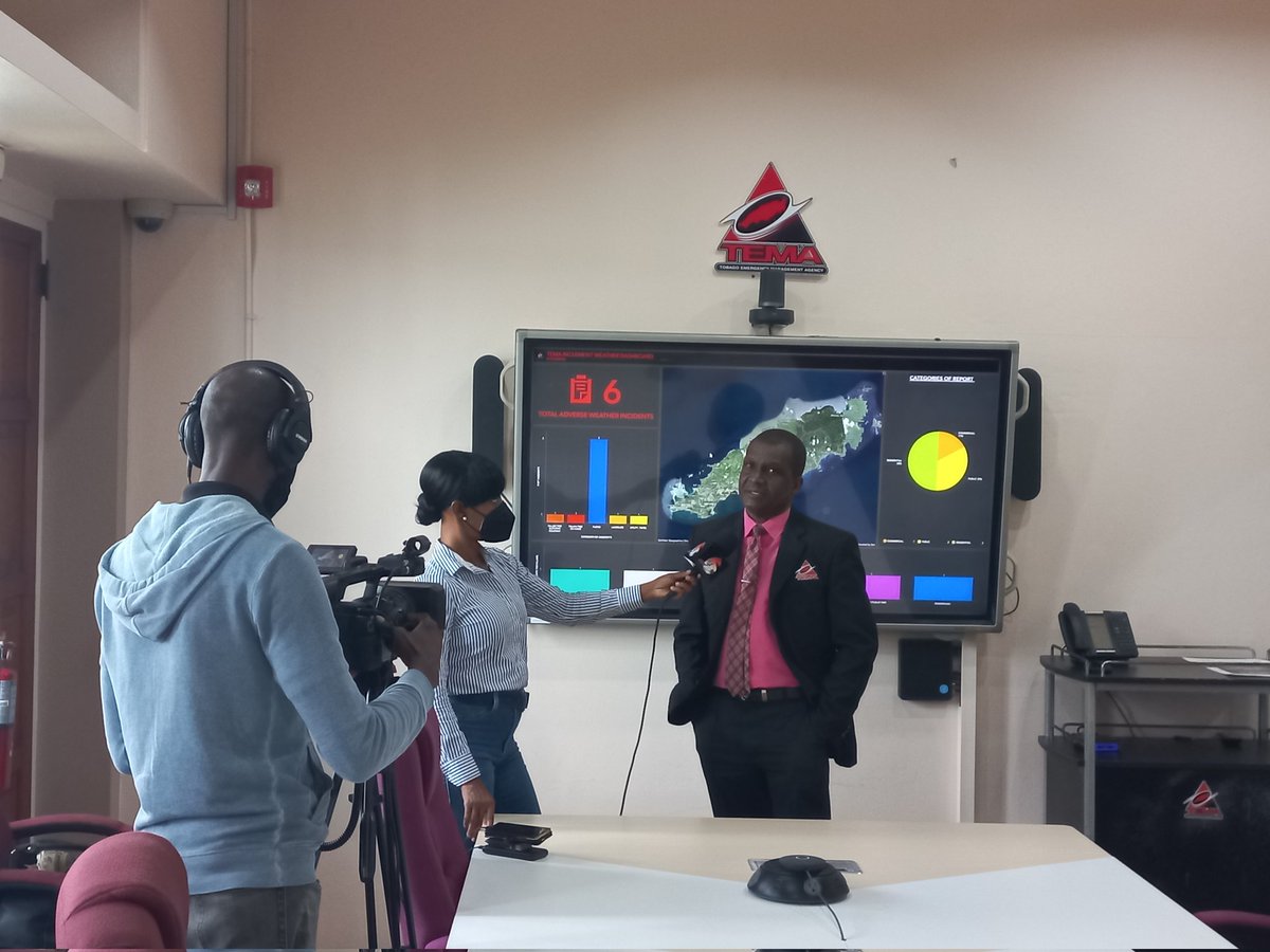 tema365's tweet photo. Look out for TEMA's Director Mr. Allan Stewart later tonight on TV6 News @tv6tnt @EWilliamstv6.

#disastermanagement 
#disasterpreparedness 
#mediacoverage https://t.co/cOjJxNMLwG