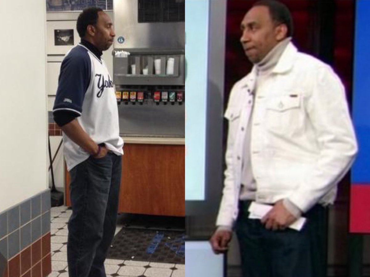currypistonn's tweet photo. Stephen A always dress like he’s wearing a wire 😭 https://t.co/lIUlE3gZQF
