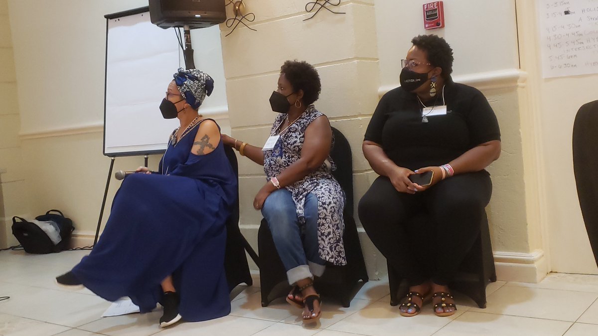 EC_Equality's tweet photo. Connected virtually to Jamaica and the region.
.
#caribbeancommslab 2022
.
#caricomms #healingjustice #barbados #ccl22 https://t.co/vkg38qdkR9