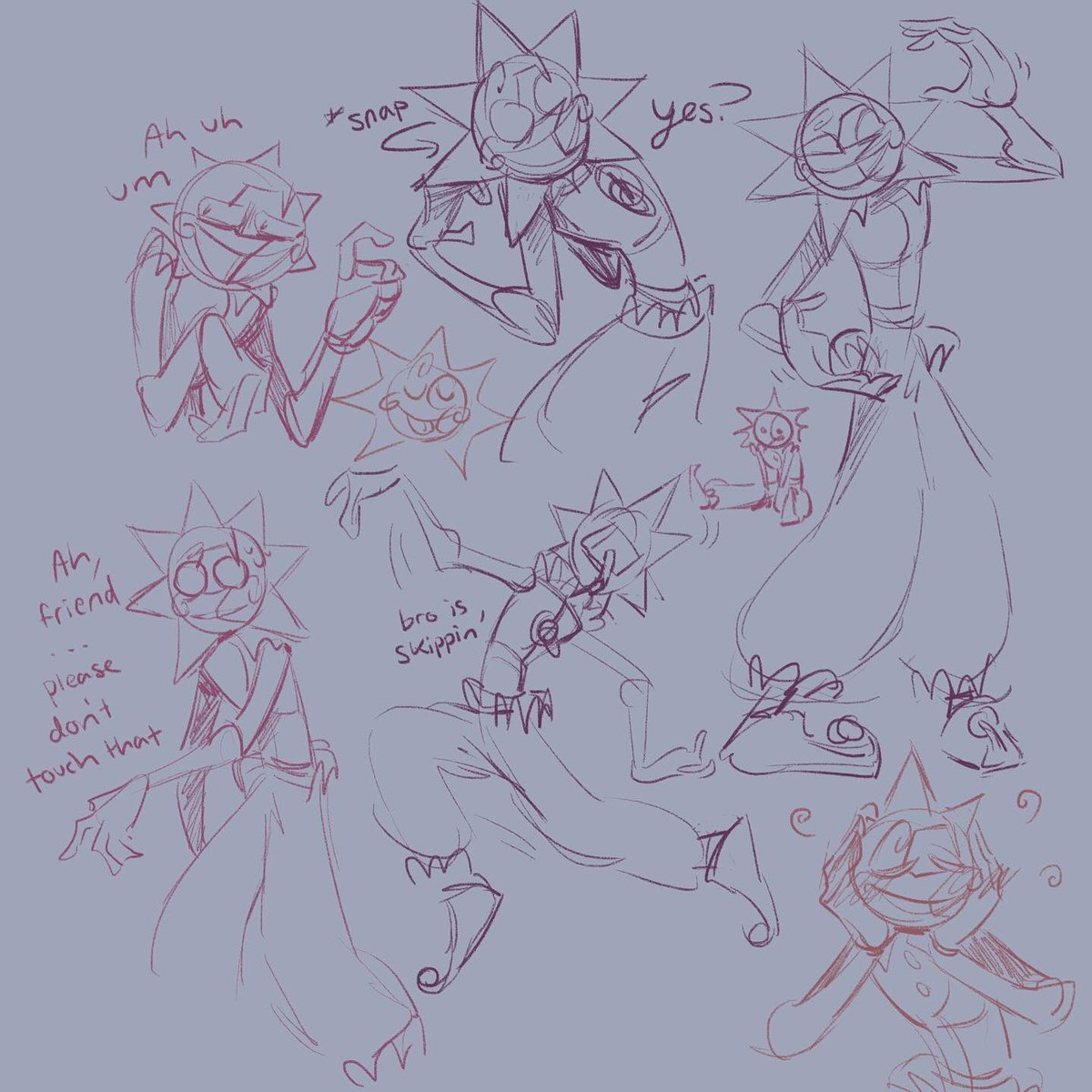 Jordan_Is_Bean's tweet photo. Doodles of the lads plus Springtrap #fnaf #sunfnaf #moonfnaf #springtrap https://t.co/lAuduuUoT7