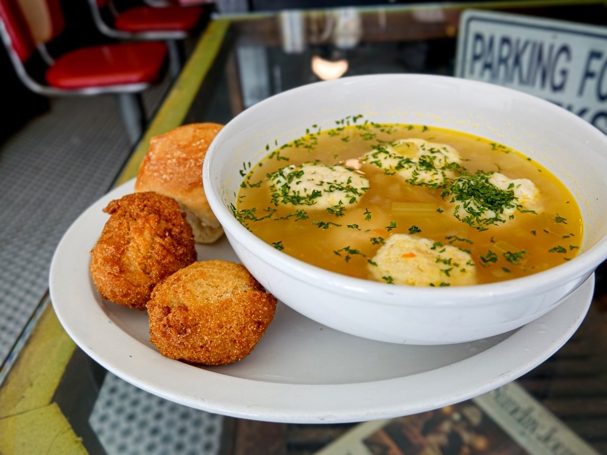 Legend has it, if you enjoy a savory bowl of chicken stew served with dumplings, you'll soon see temperatures drop to the 70s 🍂 We're open 'til 2pm for you to enjoy today's spectacular special!