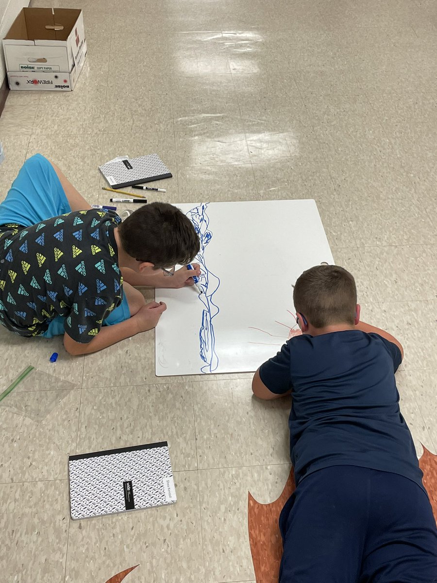 maureenklein's tweet photo. Some great conversations happening as Ss work to create a group model explaining how Pictures Rocks was formed! #phenomenalscience https://t.co/FUf91578Zd