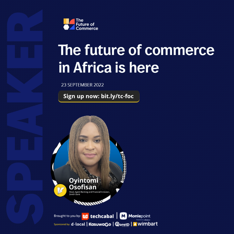 TechCabal's tweet photo. The Future of Commerce is in 2 days

This Friday, we will bring together over 30 tech leaders to discuss how innovation in payments, social media, and logistics are powering Africa’s commerce. 

You do not want to miss this 
#FOC2022