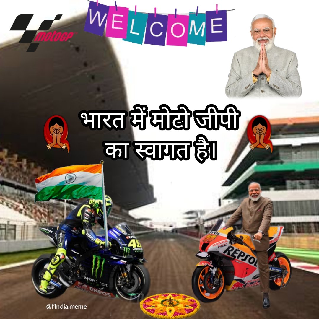 bennedose5's tweet photo. Welcome to India @MotoGP 🥰 https://t.co/WIW9HMHFeo