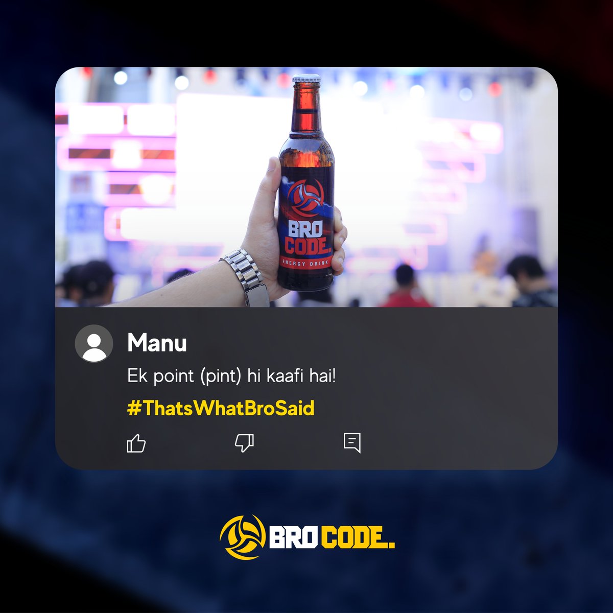 BroBevs's tweet photo. C'mon Bro 🤷
#ThatsWhatBroSaid
#BroCode #UnitedWeDrink
#DrinkResponsibly #viralpost #wine #winelover #KeepItStrong #BuzzUpBro #Party #Bros #Chilling #PartyNextDoor #ChillVibes https://t.co/vgfrxjriJJ
