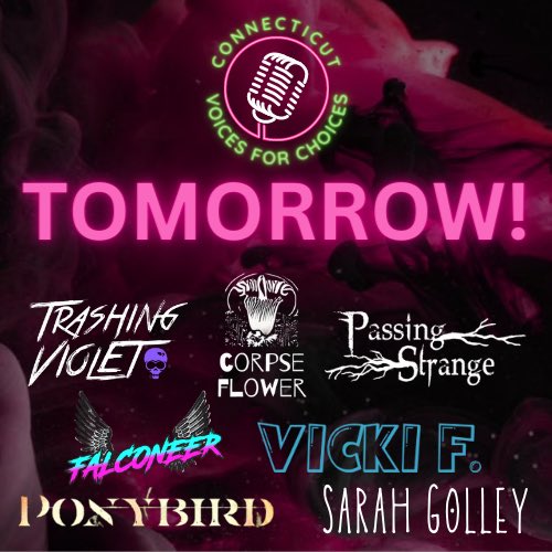 maritorri's tweet photo. Tomorrow! If you are local in #Connecticut — come out!! this is a killer lineup — all acts are fronted by and infused with women and gender minorities, too, which rarely happens. @ct_choices #ReproductiveRights https://t.co/5ohNbXovYR