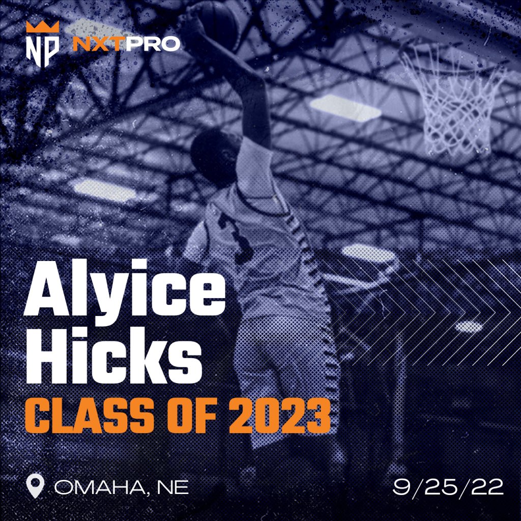 Alyice Hicks is NXT Up in Omaha on September 25th!

Check in starts at 8:00am. Camp will run from 9:00am to 2:00pm.

<a href="/alyice_h/">Alyice Hicks</a> | <a href="/MFastbreakers/">Malone Fastbreakers</a> | @LinksBasketball #NXTPRO 

Registration➡️ nxtprohoops.wpengine.com/2022/08/01/sep…