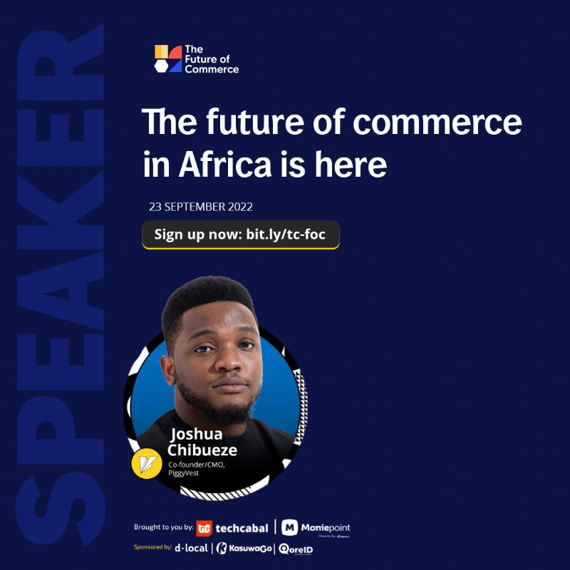 TechCabal's tweet photo. The Future of Commerce is in 2 days

This Friday, we will bring together over 30 tech leaders to discuss how innovation in payments, social media, and logistics are powering Africa’s commerce. 

You do not want to miss this 
#FOC2022