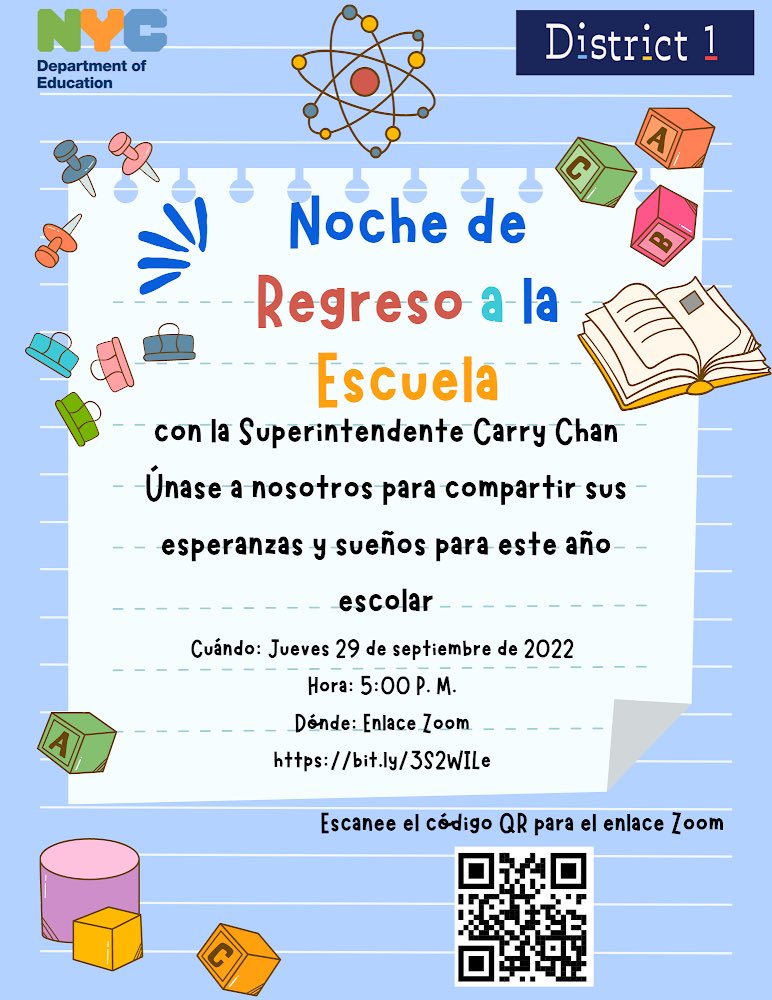 SchoolTns's tweet image. Don’t miss Back to School night with our Superintendent Carry Chan. Thursday, September 29th 2022 @ 5pm, bit.ly/3s2WILe