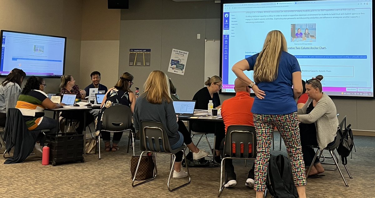 dsusdAVID's tweet photo. #DSUSDisAVID Day1 Elementary Foundations in the books and we celebrated National Happy at Work day with two amazing staff developers from @AVID4College 🙌Vicki and Gena 🙌. Can I get a cheese 🧀 grater?  GREAT🧀GREAT🧀GREAT🧀 #AVIDfamily #furthertogether @DesertSandsUSD @RIMSAVID https://t.co/rEmPp0y5QC