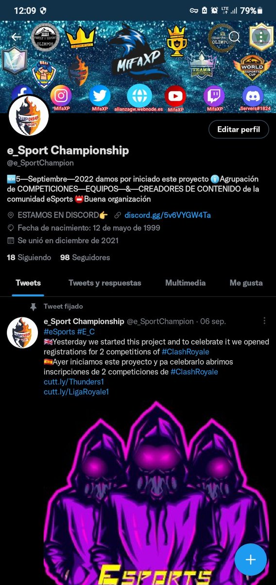 OlimposLeague's tweet photo. #eSports #ClashRoyale #S_C
Y en twiter estamos a 2 suscriptores de llegar a 💯
A nuestro suscriptor #100 le daremos de regalo un afiche de yoyo ibarra y un rostro de habanera de rebustillo😏y al #99 un gladiolo y un diploma🤣🤣broma entre aseres cubanos【tal vez no lo entiendan】 https://t.co/OsCsC24Ohd