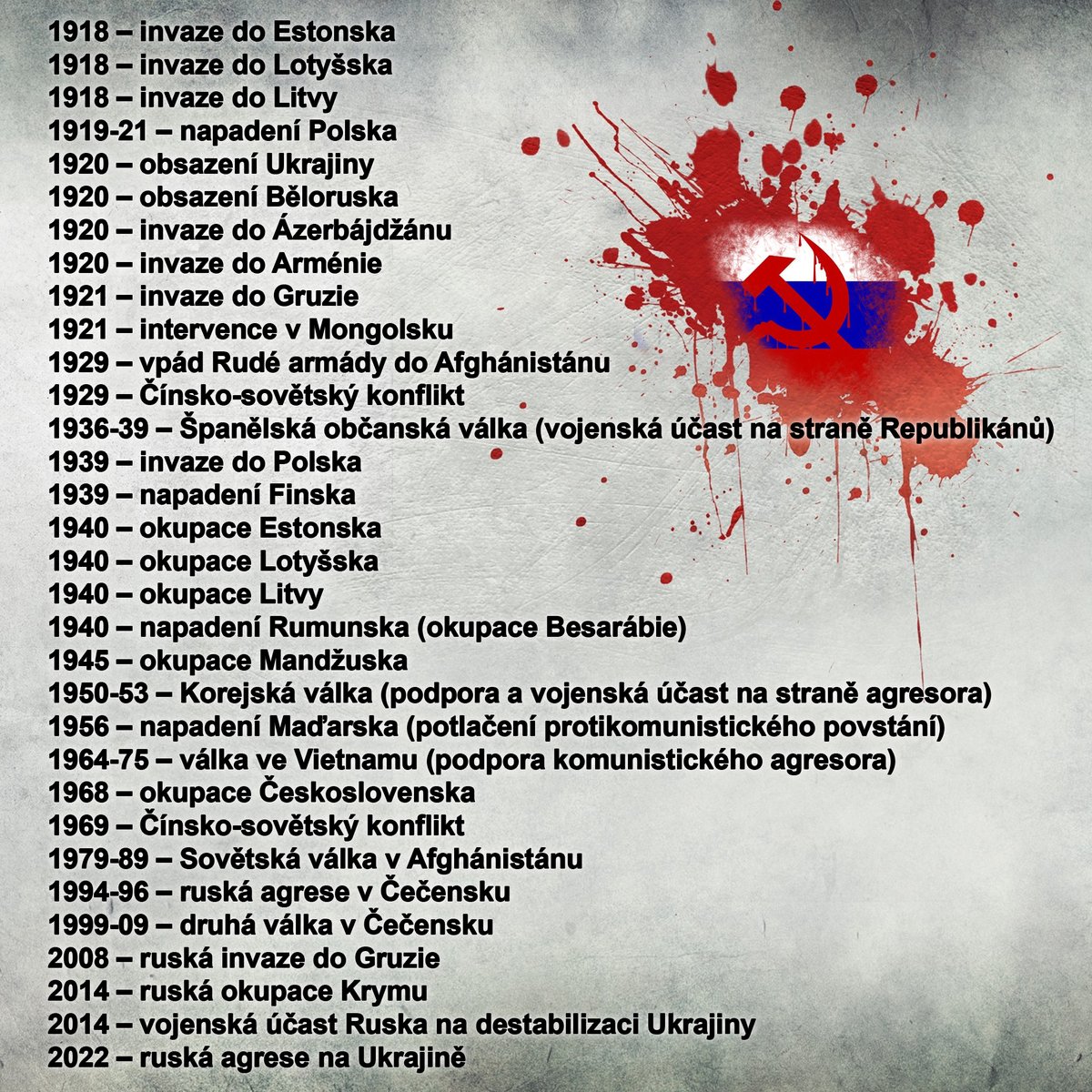 diwous's tweet image. russáci:
&quot;Furt nás posledních 100 let někdo ohrožuje a napadá! Musíme se bránit!&quot;

historie:
&quot;Hm... ehm...&quot;