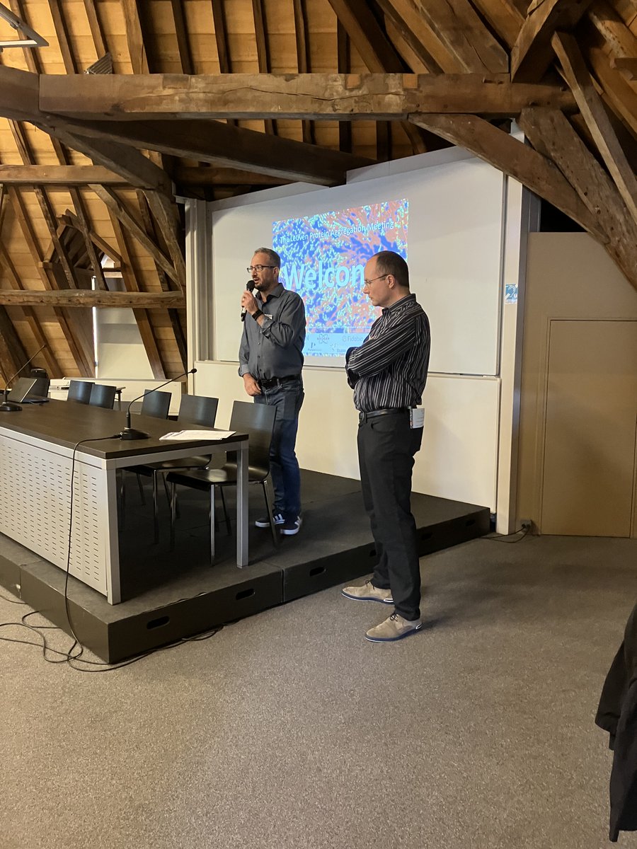 #ProAgg22 kicked off at this afternoon. Switch Lab PIs Frederic Rousseau and Joost Schymkowitz welcomed the delegates and we had an afternoon of amazing talks. #proteinaggregation is buzzing in Leuven today!