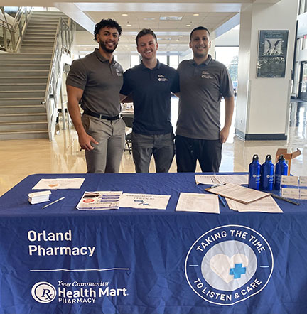 2015 Sandburg graduates and pharmacists Wasim Mohammad, Colin Collery and Majd Ibrahim own and operate Orland Pharmacy in Homer Glen. They were onsite administering flu and Covid vaccines to staff and said they were honored and happy to give back!