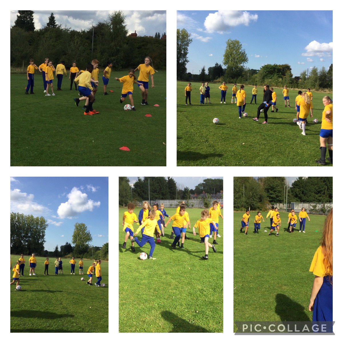 Miss_BurkeQP's tweet photo. Fantastic team work in PE this week as we followed the rules of football to play as teams ⚽️ @QueensCoEURC @MissLuntQP @MrsLeylandQP https://t.co/9k3SFJ5Cmj