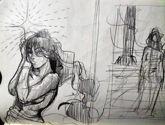 nothing much cuz I've been busy but here's some in between class sketchest #ocs 