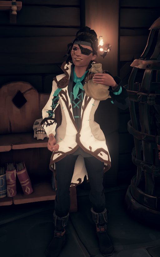 Experience makes the best! She can tell the amount of coins in a sack with just sound alone. 
This one containing exactly 352 coins.

Theme: Gold
<a href="/SeaOfThieves/">Sea of Thieves</a> #StyleOfThieves