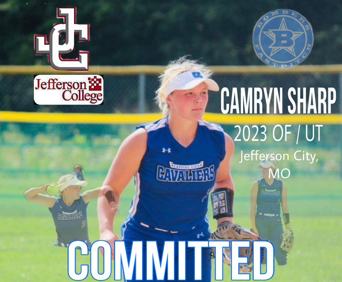 *** College Commitment Alert ***
Congratulations to MO Bomber Gold 18U Camryn Sharp (2023 OF/UT) for committing to further her education and softball career with Coach Starkey and his staff at Jefferson College! <a href="/camrynsharp04/">Camryn Sharp</a> <a href="/Jeffco_softball/">JeffCo Softball</a> <a href="/cccavs_softball/">Capital City Softball</a>
#bombernation