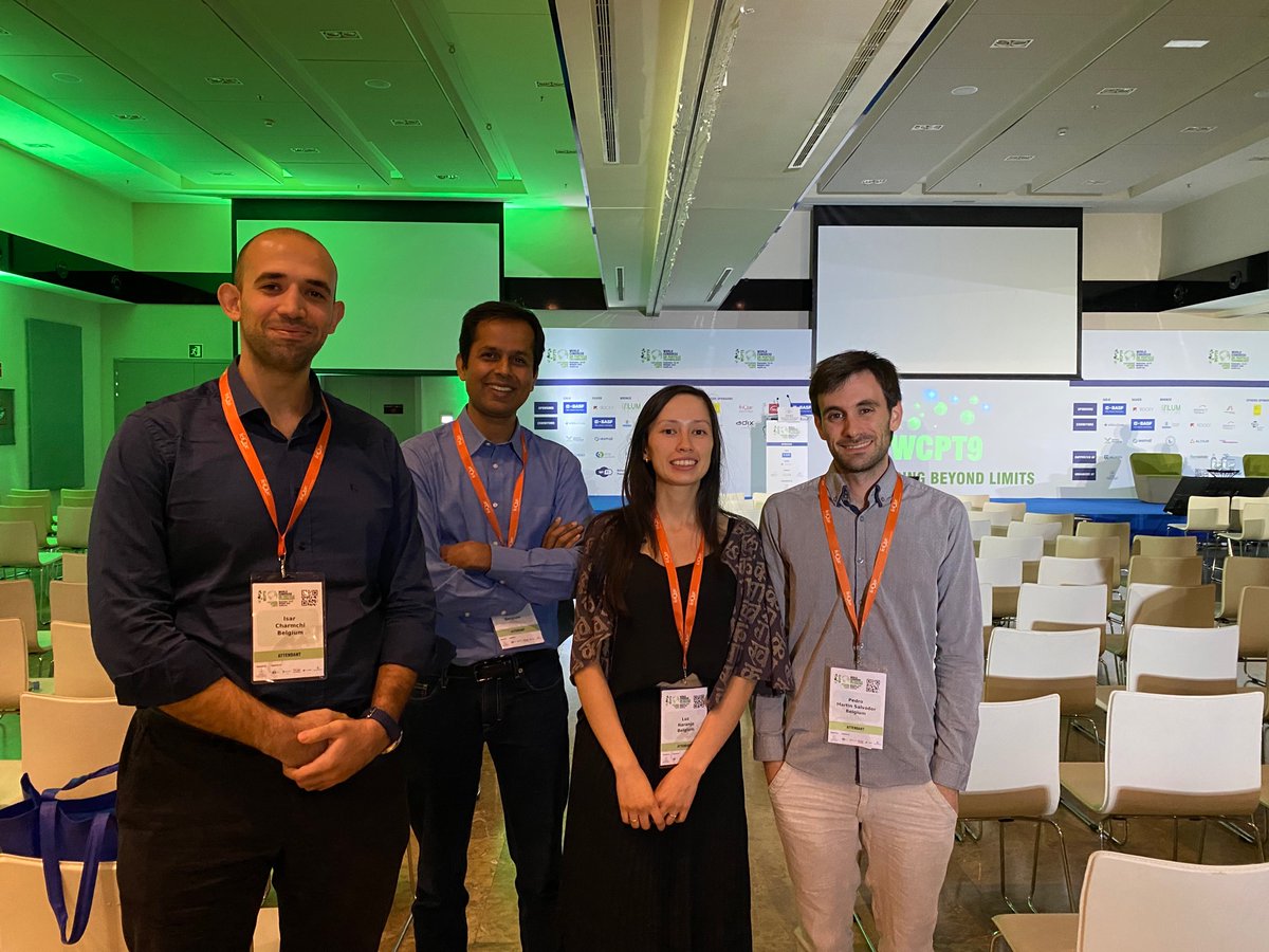 PharmaEng team members Luz Naranjo Gómez, Pedro Martin Salvador, Isar charmchi and <a href="/iAshishK/">Ashish</a>  are attending #WCPT9, Madrid. Those interested are welcome to listen our talks and visit poster.
