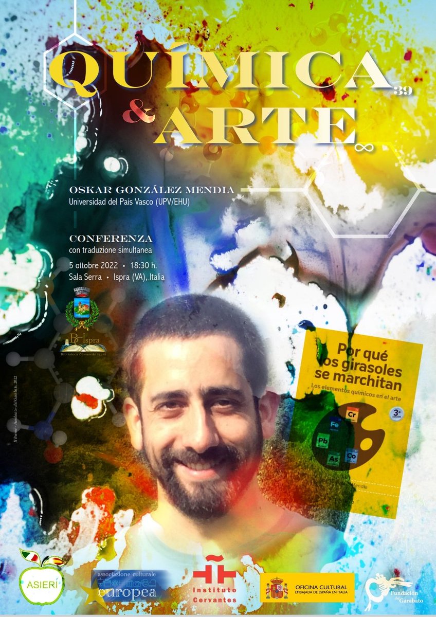 Hoy se cumplen 2 años de la publicación del libro y sigue regalándome alegrías.

El 5 de octubre estaré en Ispra hablando de Los girasoles y de la conexión entre ciencia y arte 🌻

Gracias <a href="/comunidadASIERI/">ASIERI</a> e <a href="/IC_Milan/">Instituto Cervantes Milán</a>