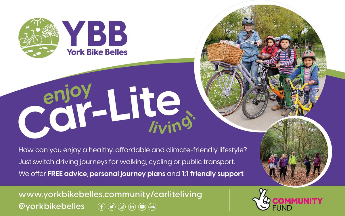 Happy #WorldCarFreeDay tomorrow! If you can’t be car-free, why not be ‘car-lite'? Just switch a driving journey for walking/ cycling. Even one switch makes a difference – to your health, your wallet and the planet! We offer FREE #CarLiteLiving support at: tinyurl.com/2nfwjrwy