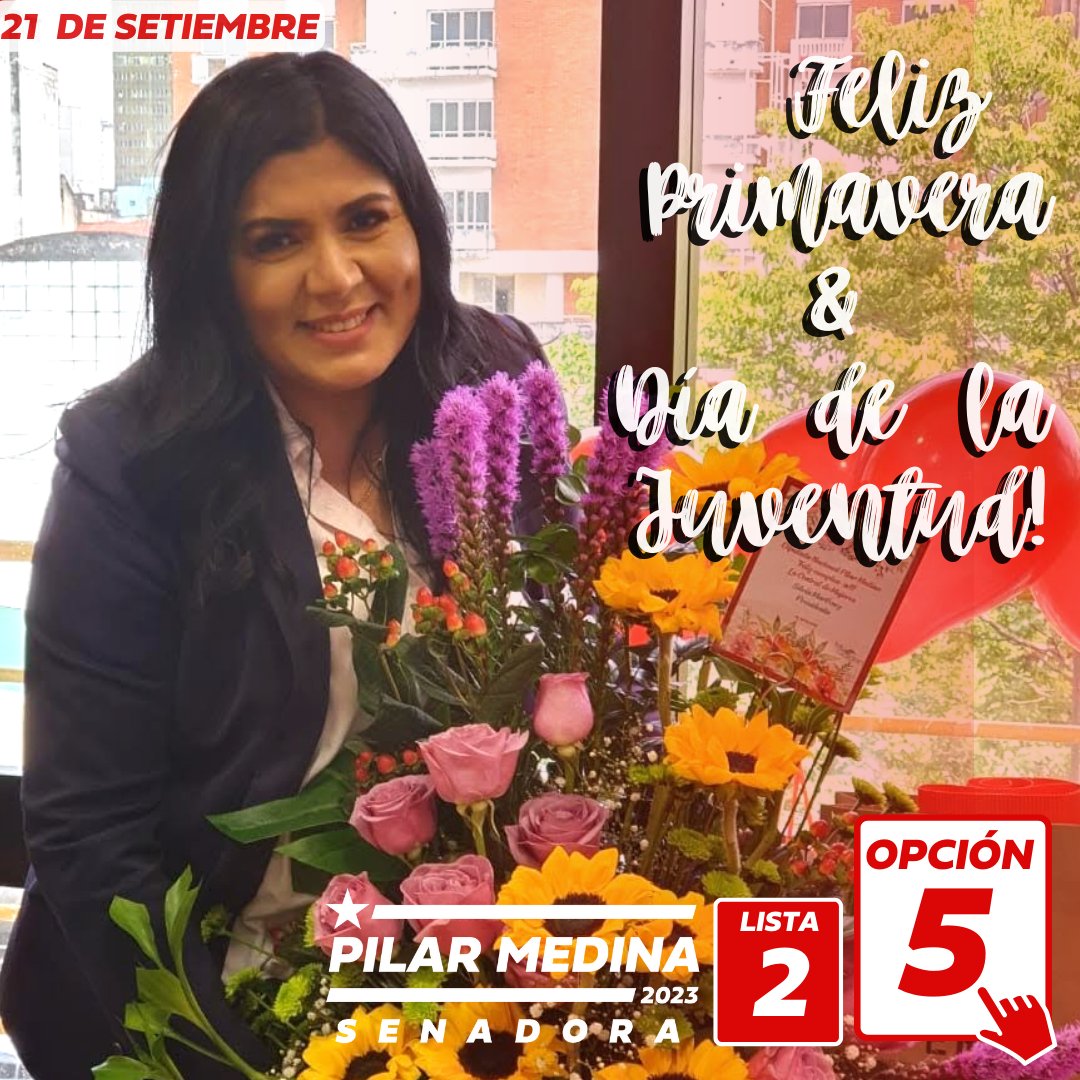 DelPilar_Medina's tweet photo. La #primavera es la época del año en que las alegrías del corazón se reponen. Cuando la fresca brisa acaricia nuestro rostro, el corazón sabe que algo grande está por suceder. 
#FELIZPRIMAVERA  
#FelizDiaDeLaJuventud
#VamosAEstarMejor #SantiPresidente #PilarMedina #HonorColorado https://t.co/H2tG8TMQJw
