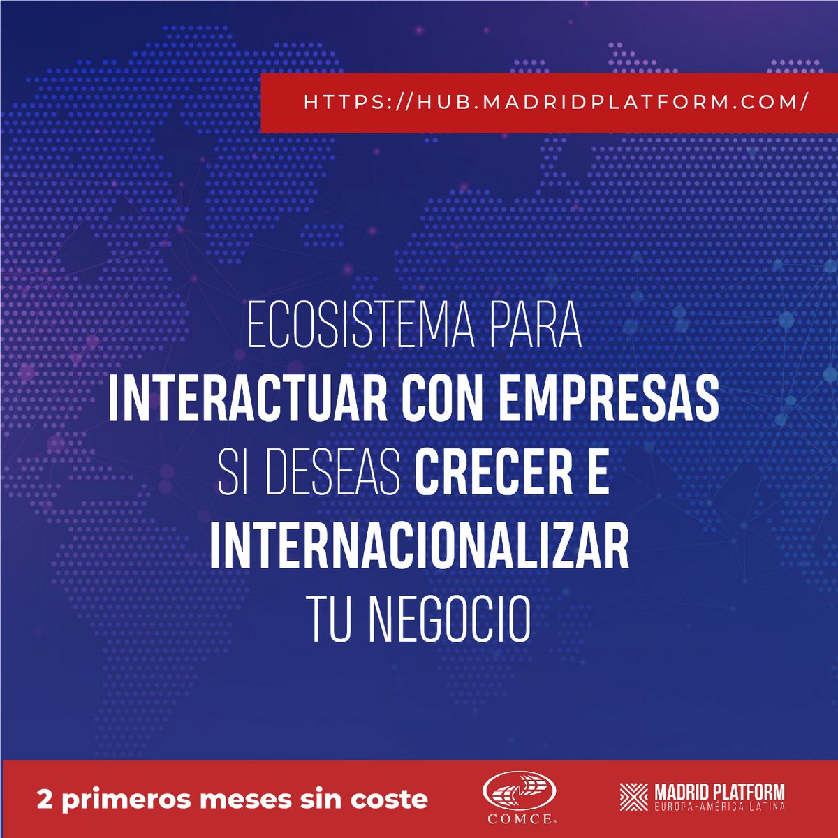 ComceOficial's tweet photo. Conoce la plataforma MP de @Madrid_Platform
 para hacer negocios entre #Europa y #LATAM  

Acceso gratuito por 2 meses 🚨Crea tu perfil en https://t.co/rAKrVCuPEt y
🎯Organiza reuniones #B2B virtuales con empresas de todo el mundo 
🎯Enfoque #multisectorial 

#MadridPlatform https://t.co/NMf5PNGwxQ
