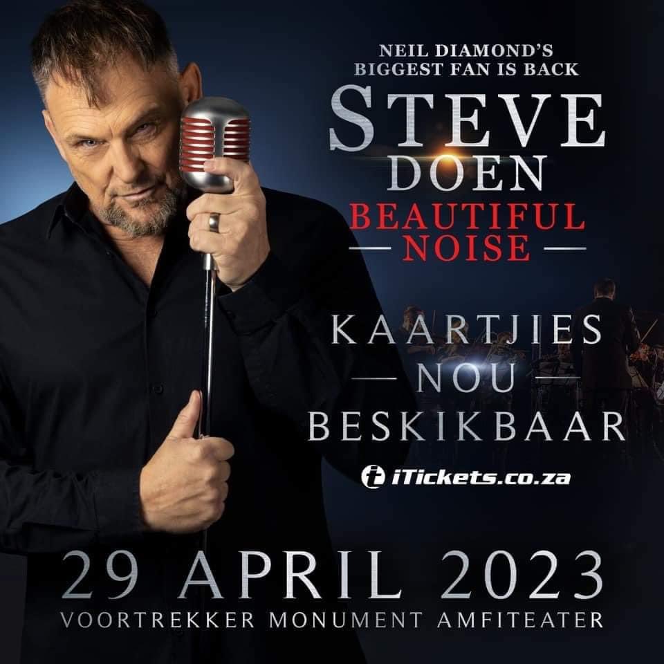 Bespreek nou jou kaartjies vir <a href="/steve_hofmeyr/">Steve Hofmeyr</a> se "Beautiful Noise" konsert.
Luister intussen hier na sy "Beautiful Noise" konsert album 👉🏼 SteveHofmeyr.lnk.to/BeautifulNoise