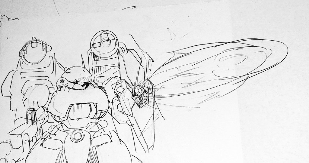 前に描いたズサのビルド二次を書き直す

シールドのビームはヤクトの盾みたいな感じの強めのビームを撃つ 