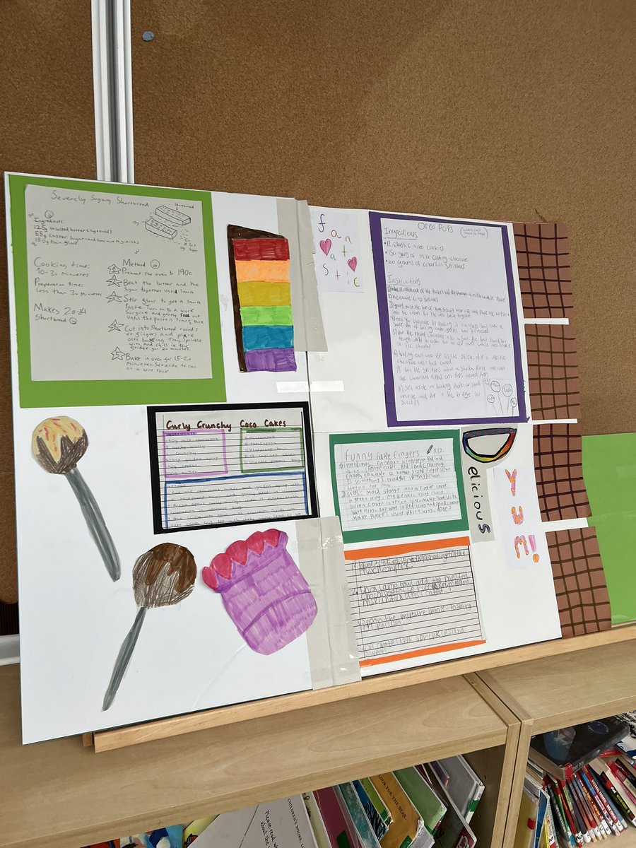EmsleyMiss's tweet photo. 📖 Recipe Book 📖 

P7 have worked extremely hard on creating a recipe book that Willy Wonka would be proud of! We hope the rest of the school enjoy it just as much 🍫 https://t.co/5OacROvuVW