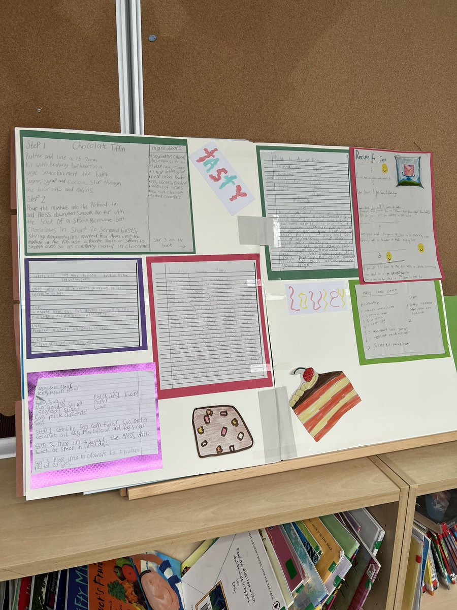EmsleyMiss's tweet photo. 📖 Recipe Book 📖 

P7 have worked extremely hard on creating a recipe book that Willy Wonka would be proud of! We hope the rest of the school enjoy it just as much 🍫 https://t.co/5OacROvuVW