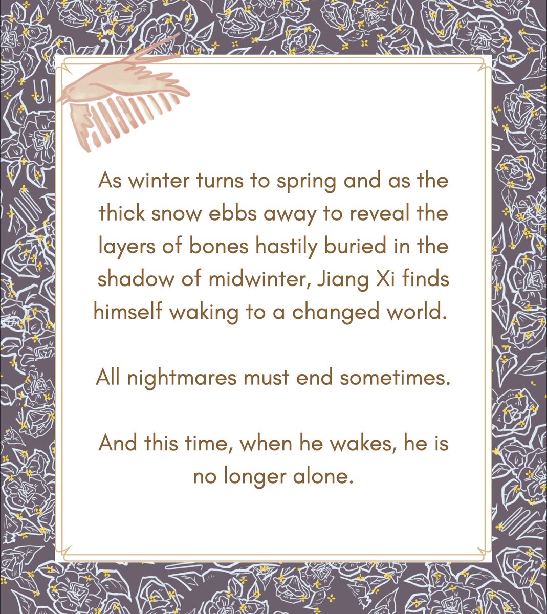 serpentinerose's tweet photo. Happy slightly early birthday to Jiang Xi! 

🦚 12k Meijiang + platonic Ximeng
🦚 M-rated for sexual violence in nightmares
🦚 They finally talk! Reconciliation! Fluff! Feelings! Tears!
🦚 Extra 2 of my Waste Land Verse 

#姜曦0922生日快乐 #2ha https://t.co/ZbpKyJ9FHi