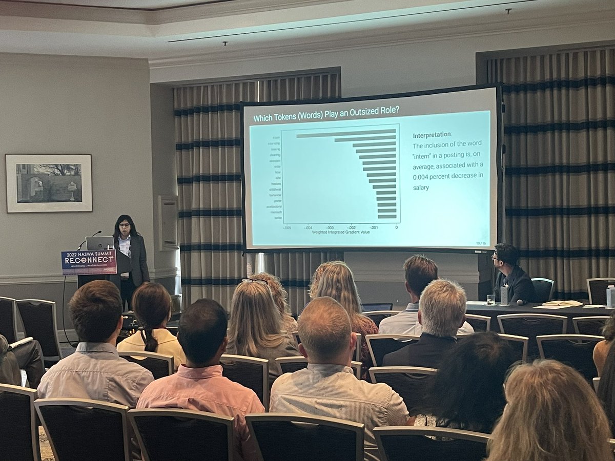 NASWAORG's tweet photo. Answering the question- How are external researchers using job postings data to create labor market insights? Moderator Correa Pettway (OH) discusses with Sarah Bana &amp; Mark Howison. #NASWASUMMIT22 https://t.co/jSOmMJAprD