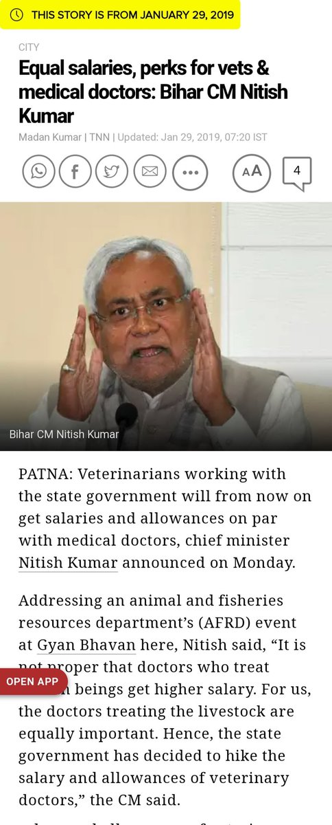 uvci4950's tweet photo. @officecmbihar @NitishKumar @yadavtejashwi @Jduonline @RJDforIndia @BiharAFRD माननीय मुख्यमंत्री महोदय आपके घोषणा के अनुरूप अभी तक पशु चिकित्सको को मानव चिकित्सको के समरूप उम्रसीमा,DACP का लाभ नही मिला है ।
कृप्या इस महत्वपूर्ण घोषणा को अमल में लाने का आदेश दिया जाए।
सादर https://t.co/QnURyh2G5J