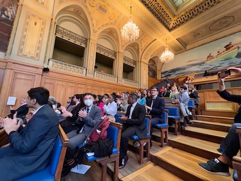 Yesterday, UNL sponsored the @iisl_space Manfred Lachs Moot Court Finals at @IACParis2022. This international and space law competition is unique in the world, and the competitors argued before justices from the International Court of Justice. Congrats to this year's winners!