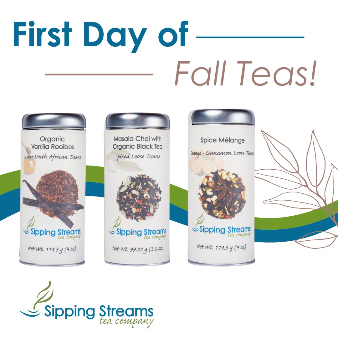 sippingstreams's tweet photo. Happy First Day of Fall!🍂
Cozy up with one of our fall favorites🍵
#falltea #fallfavorites #cozytea https://t.co/w5e96yTxe4