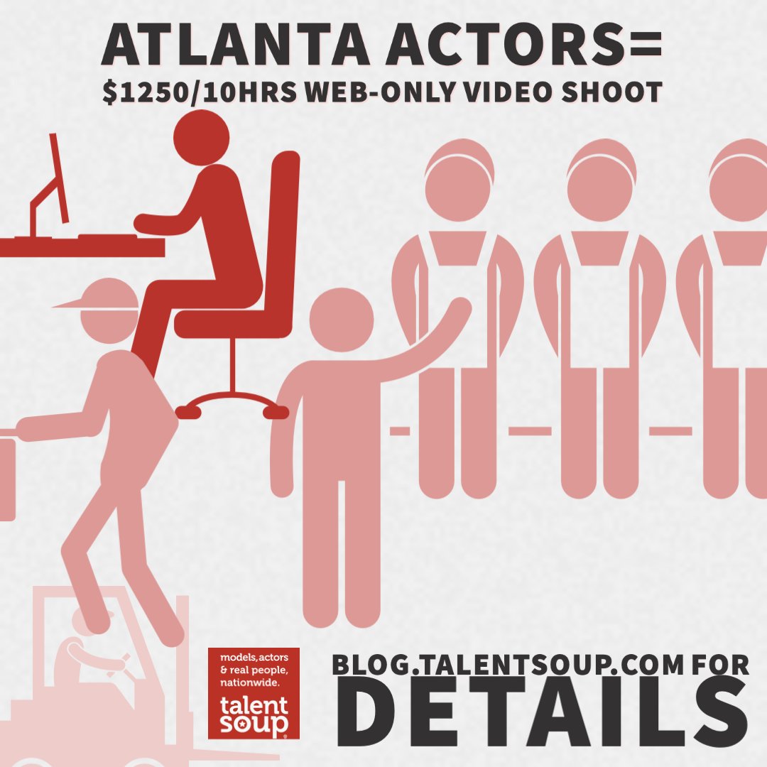 talentsoup's tweet photo. Hey Atlanta area Actors! Battery brand casting for a web video. $1250/10*
Shoots in October! Non-union. The Soup tastes so good! #webookbetter #atlcasting #casting #castingcall #atlantacasting #atlactors #atlactor #atlantaactor #atlantaactors https://t.co/tt6KyAyW8O
