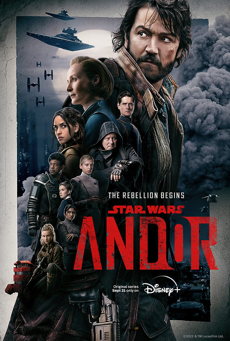 FJustifier's tweet photo. This #StarWarsAndor poster looks like a zombie pile-on from World War Z. Grade: blaaarf. Why can’t #StarWars just be good? https://t.co/iujBX2gJxf
