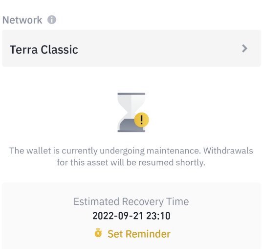 TheLUNCWolf's tweet photo. BREAKING NEWS : @binance SUSPENDS deposits/withdrawals on $LUNC as it PREPARES to add the 1.2% #LUNC ON-CHAIN TAX!

Expect the 🔥 to ramp up VERY fast SOON!

Retweet to spread the word! 🔥🔥🔥🔥🔥 https://t.co/XsVuYo6rxL