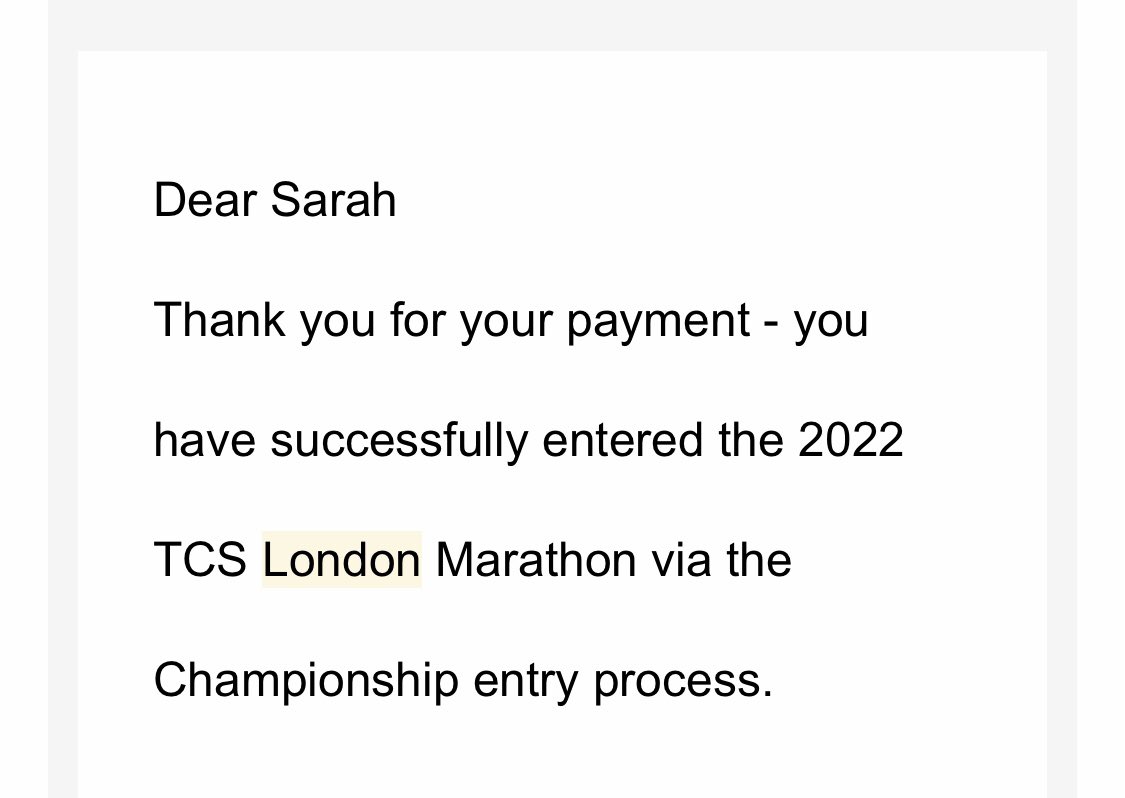Massive thank you to Jeanette @LondonMarathon for sorting this out for me🙏 