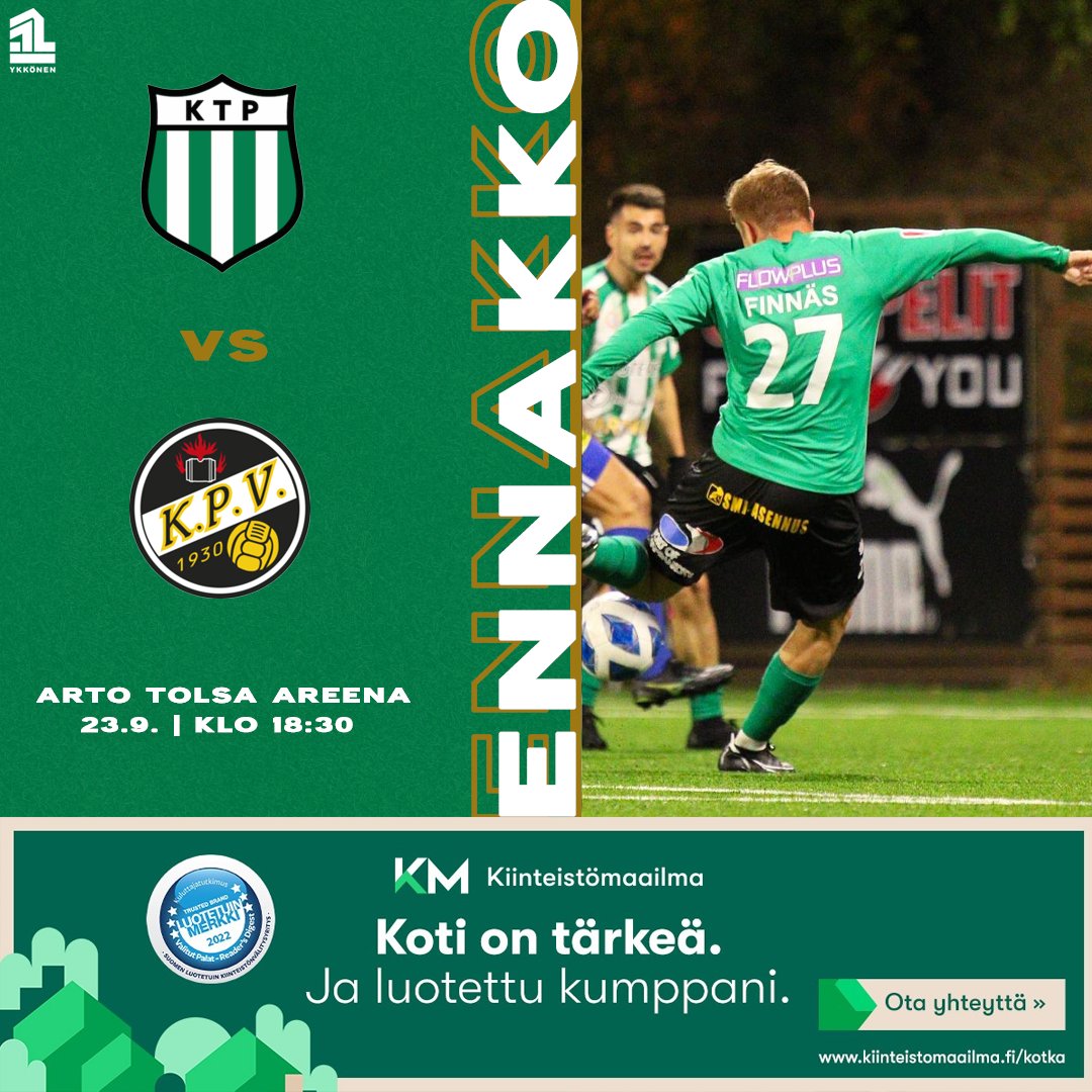 KTPKotka's tweet photo. Kiinteistömaailma Kotka -kotiotteluennakko: ”Luvassa vauhdikas ja viihdyttävä ottelu”

Lue ennakko: https://t.co/HLVZ5ncYqj

#FromTheDocks #KTPKotka #ykkönen #meneetunteisiin https://t.co/do3mLoxssb