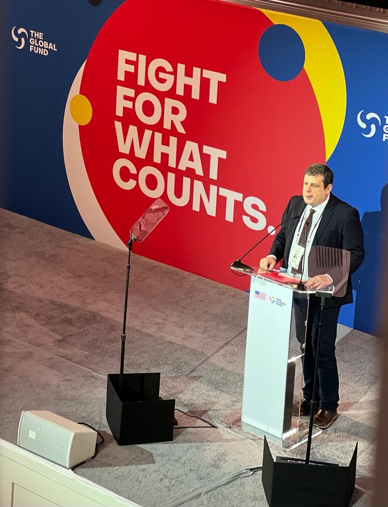 aidspan's tweet photo. "Failure to reach $18B denies us the opportunity to take advantage of what science has given us, if we dont reach the replenishment target we will be in a crisis again" @jhourcade advocating for a fully funded @GlobalFund โ
#StepUpTheFight #FightForWhatCounts https://t.co/uJ556fTTEv