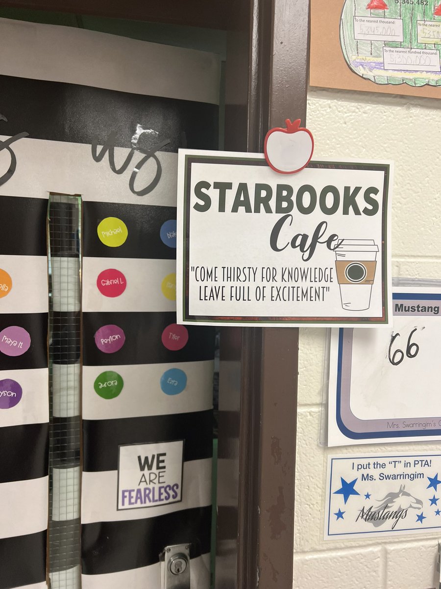 MrsSwarringim's tweet photo. StarBOOKS tasting today ✨📚☕️ “Take a sip” of some books and share your thoughts! Best part was hearing “I have never been so excited to read before in my life!” @mvesycsd @kdenny_  @JillGillikinAP https://t.co/joGdZp6hza