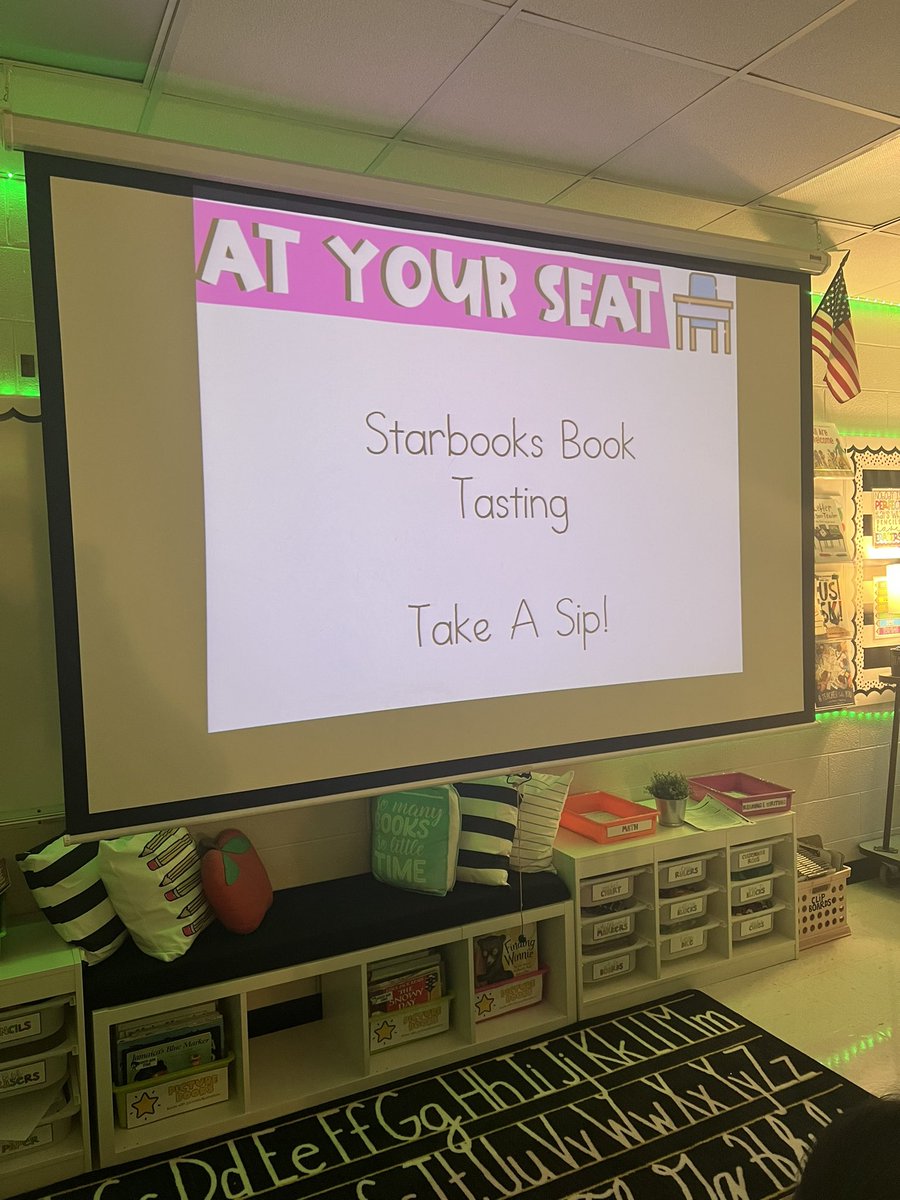 MrsSwarringim's tweet photo. StarBOOKS tasting today ✨📚☕️ “Take a sip” of some books and share your thoughts! Best part was hearing “I have never been so excited to read before in my life!” @mvesycsd @kdenny_  @JillGillikinAP https://t.co/joGdZp6hza